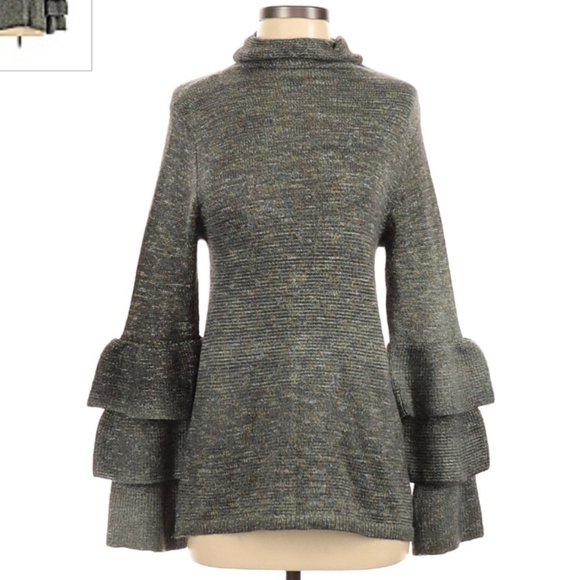 Knox Rose Sweaters - Knox Rose Colorful Marled Knit Sweater Women's Small S Neutral Layered Sleeves